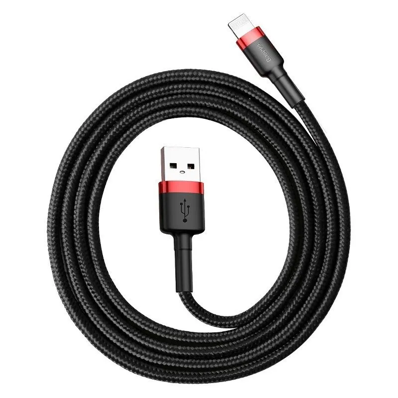 <![CDATA[Baseus Cafule USB Lightning Cable 2.4A 1m (Red+Black)]]>